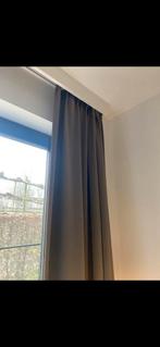 2x gordijnen donkergrijs/bruin, Huis en Inrichting, Stoffering | Gordijnen en Lamellen, Ophalen, Zo goed als nieuw, Bruin