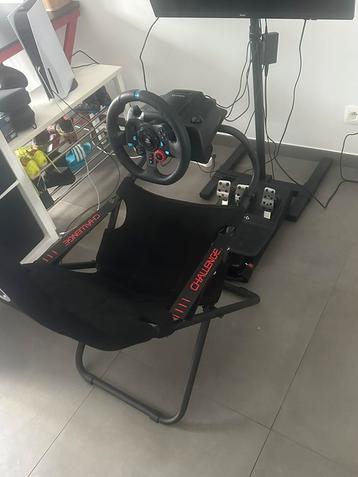 Playseat + volant Logitech + pedales logitech, Enlèvement, Comme neuf, Playseat ou Siège de jeu, PlayStation 5