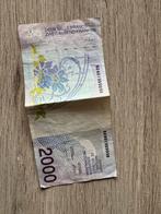 Bankbiljet 2000 belgische frank, Postzegels en Munten, Ophalen