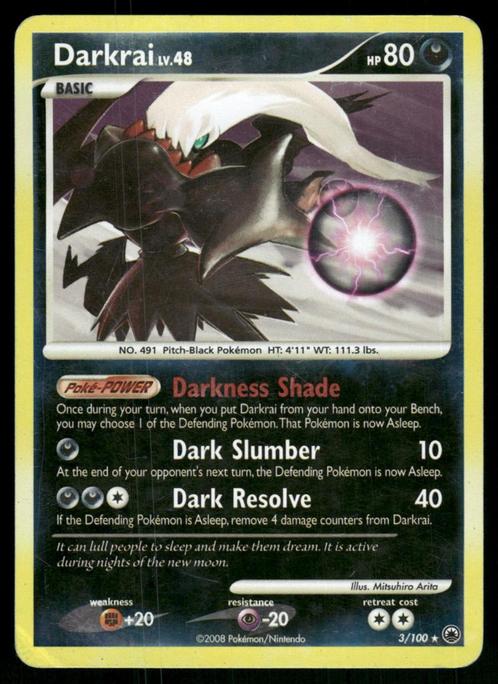 Darkrai 3/100 - Majestic Dawn (Reverse Holo), Hobby en Vrije tijd, Verzamelkaartspellen | Pokémon, Gebruikt, Verzenden