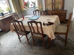 Antieke eettafel met 6 stoelen, Huis en Inrichting, Zo goed als nieuw, Ophalen