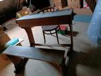 Houten dubbele schoolbank., Antiek en Kunst, Ophalen