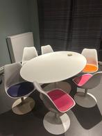 Tafel + 6 stoelen, Ophalen, Gebruikt, 100 tot 150 cm, Vijf personen of meer