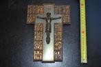 Christ en Croix Art Deco en bois métal léger Chemin de Croix, Enlèvement ou Envoi