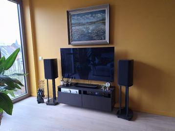 2 X WHARFEDALE EVO 4.2 zwart en een paar EVO 4 stands