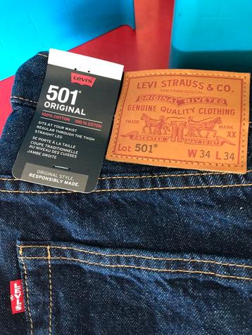 Levi 501.  Spiksplinternieuwe jeans broek, Neuf, Enlèvement ou Envoi, Levi Strauss & Co., Bleu