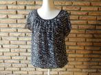 (164)- blouse femme t.40 noire et grise - liv -, Kleding | Dames, Maat 38/40 (M), Zwart, Ophalen of Verzenden, Zo goed als nieuw
