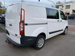 Ford Transit Custom BESTELWAGEN DUBBEL CABINE MET GARANTIE, Auto's, Bestelwagens en Lichte vracht, Stof, Euro 6, 4 cilinders, Wit