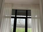 Gordijnen 140br x 280 h 2 panden met gordijnroede wit., Huis en Inrichting, Ophalen, Zo goed als nieuw, Wit