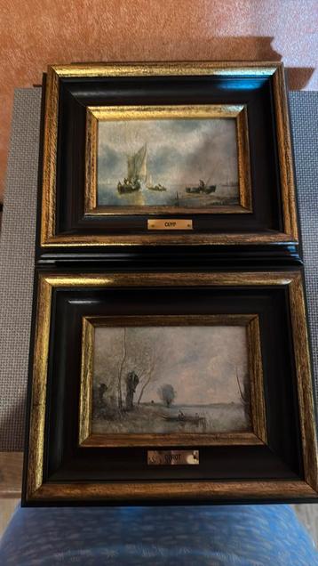 Kleine schilderijtjes Cuyp en Carot beschikbaar voor biedingen