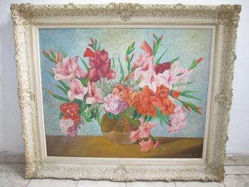 tableau glaïeuls E. van de Sompel 1959, 80 x 100 cm