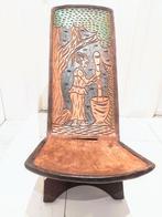 Unieke Afrikaanse Houten Stoel – Prachtig Handgemaakt, Antiek en Kunst, Ophalen of Verzenden