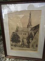 Litho St. Bavo Bavo Groote Kerk Haarlem, Antiek en Kunst, Kunst | Litho's en Zeefdrukken, Ophalen of Verzenden