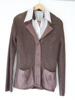 Blouse met bijpassende golf, Kleding | Dames, Ophalen of Verzenden, Zo goed als nieuw, Maat 38/40 (M), Bruin