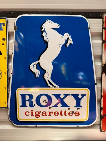 Grand panneau d'affichage en émail Roxy XL, Enlèvement ou Envoi, Utilisé, Panneau publicitaire