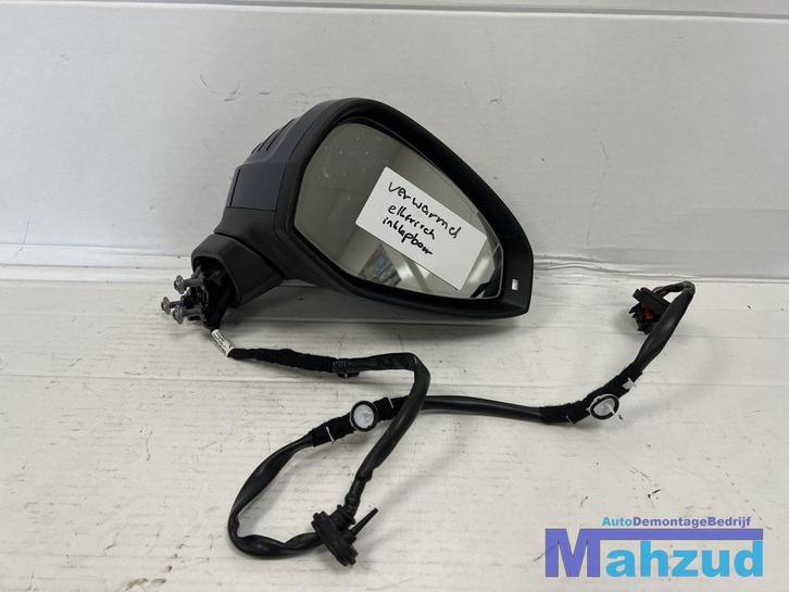 AUDI A4 B9 AVANT blauw rechts spiegel 2020-2024, Auto-onderdelen, Spiegels, Audi, Gebruikt, Ophalen of Verzenden