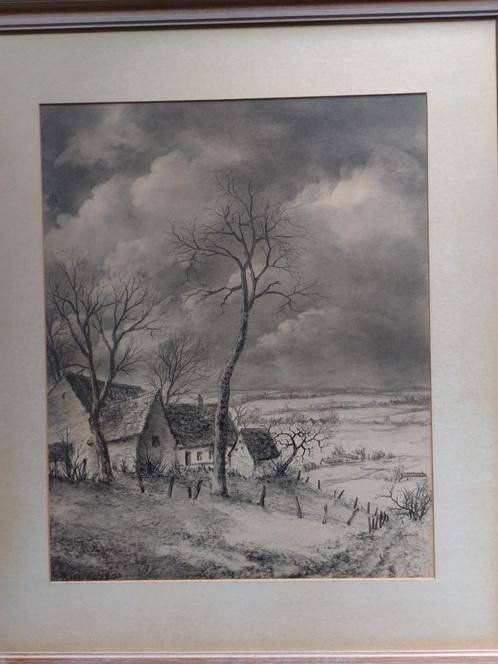 Gies Cosyns  19020 - 1997  tekening   Landschap, Antiek en Kunst, Kunst | Tekeningen en Fotografie, Verzenden
