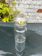 vintage mini voorraadpotje met glazen dop, Antiek en Kunst, Ophalen of Verzenden
