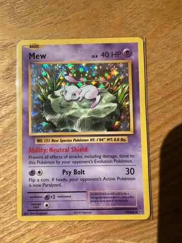 Mew 53/108 Evolutions Pokémonkaart Holo beschikbaar voor biedingen