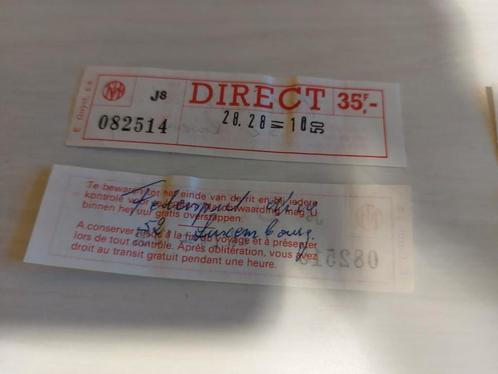 UNIQUES STIB année1987 tickets signés par chauffeurs, Verzamelen, Spoorwegen en Tram, Ophalen of Verzenden