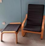 Ikea stoel paong + voetenbakje, Huis en Inrichting, Stoelen, Ophalen, Zwart