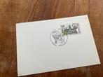 Postzegel Poperinge + Eerste dagstempel Proven luchtballon, Verzenden, Gestempeld, 1e dag stempel, Gestempeld