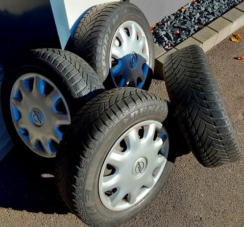 Jantes Opel, entraxe 5x110, avec pneus hiver 195/65-15, Auto-onderdelen, Banden en Velgen, Banden en Velgen, Winterbanden, 15 inch