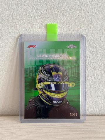 Lewis Hamilton 2024 Topps Chrome F1 Helmet Green /99 beschikbaar voor biedingen