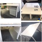 Lot de 5 tables abimees rectangulaire 160x80, Enlèvement, Comme neuf