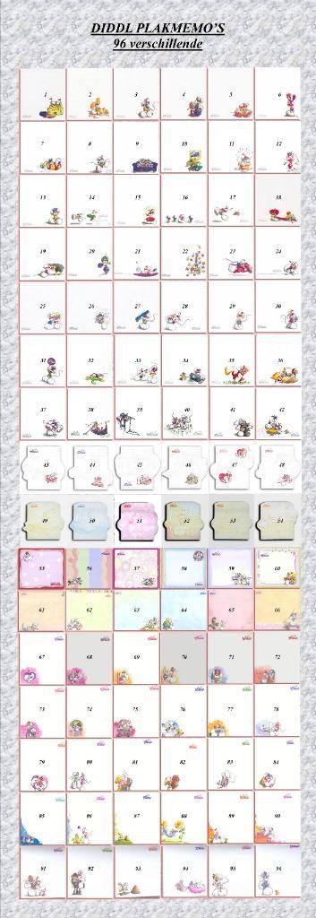 Diddl plakmemo's, Verzamelen, Diddl, Zo goed als nieuw, Papier, Kaart of Schrift, Diddl, Ophalen of Verzenden
