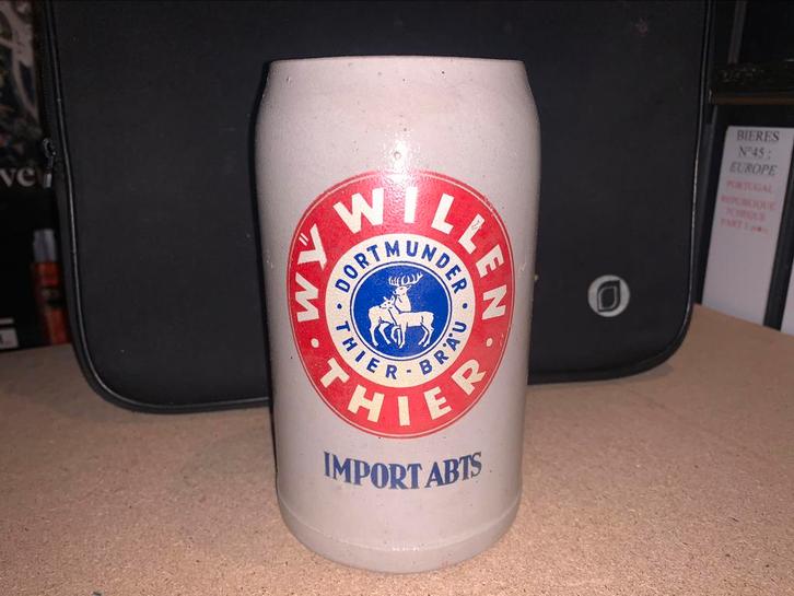 Chopes de bière Allemandes années 50 en grès ou verre, Collections, Marques de bière, Comme neuf, Chope(s), Autres marques