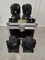 4 Mini LED Moving Heads 65W (Beams) + beugels in Flightcase, Ophalen