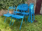 10 x Bistroestoelen Klapstoelen Café Stoelen Frans Blauw, Ophalen