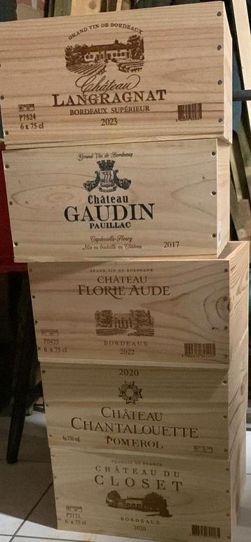 Caisses à vin en bois  beschikbaar voor biedingen