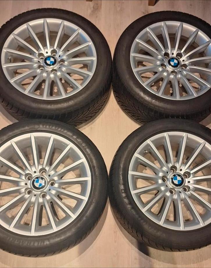 Set Originele BMW winterbanden op velg 245/45 R18 (BMW F11), Auto-onderdelen, Banden en Velgen, Banden en Velgen, Winterbanden