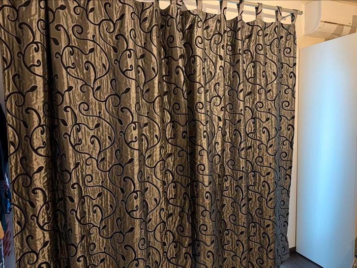 Prachtige overgordijnen, Huis en Inrichting, Stoffering | Gordijnen en Lamellen, Zo goed als nieuw, Zwart, Ophalen