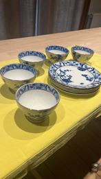 Petrus Regout Nankin-5 borden+5 kommetjes-Maastricht, Antiek en Kunst, Ophalen
