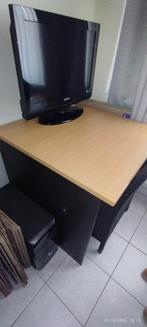 Klein bureau in beige en zwart, Huis en Inrichting, Ophalen, Gebruikt, Bureau