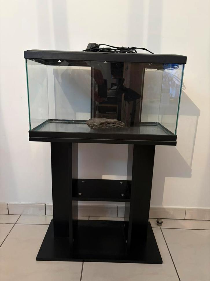 Aquarium 60 litres avec son meuble, Animaux & Accessoires, Poissons | Aquariums & Accessoires, Comme neuf, Aquarium vide, Enlèvement