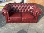 Canape Chesterfield rouge, 75 à 100 cm, Enlèvement ou Envoi, 150 à 200 cm, Comme neuf