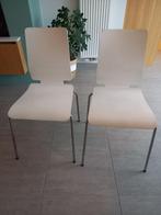 6 witte stoelen, Huis en Inrichting, Stoelen, Ophalen, Gebruikt, Wit, Vijf, Zes of meer stoelen