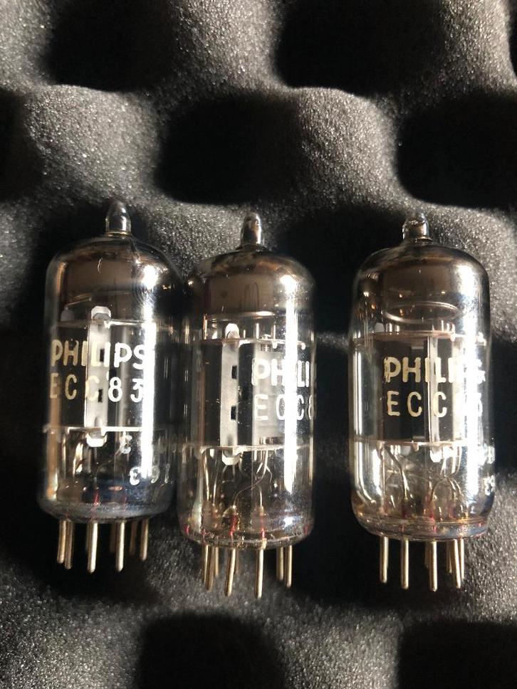 3X PHILIPS ECC83 I63 SHORT PLATE TESTED +++, TV, Hi-fi & Vidéo, Amplificateur à lampes, Tube ou Tubes, Enlèvement ou Envoi