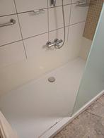 Douchebak met glazen wand, Ophalen