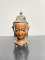 Antieke bronzen boeddha hoofd, Antiek en Kunst, Antiek | Brons en Koper, Ophalen of Verzenden, Brons