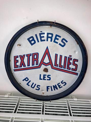 Emaille Bières Extra Alliés bierplateau, Verzamelen, Ophalen of Verzenden, Gebruikt