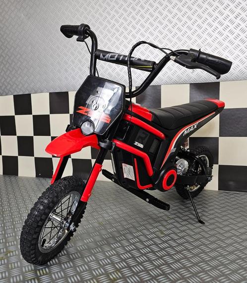 Elektrische Crossmotor - 24 volt - lederen zit - tot 16km, Kinderen en Baby's, Speelgoed |Speelgoedvoertuigen, Nieuw, Ophalen of Verzenden