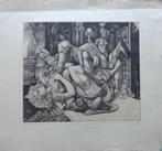 ALFRED COURMES / PORNOGRAPHIE / ZW-W ETS / 45x48cm / SIG, Ophalen of Verzenden