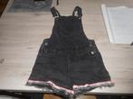zwart jeans salopet short maat 134, Ophalen of Verzenden, Zo goed als nieuw, Meisje, Broek