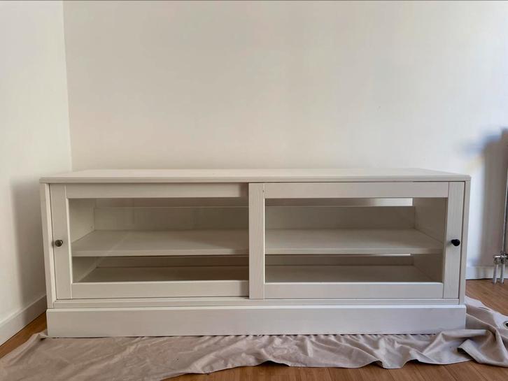 Ikea Havsta - meuble TV blanc - 161cm/67cm/47cm, Maison & Meubles, Armoires | Autre, Comme neuf, Enlèvement