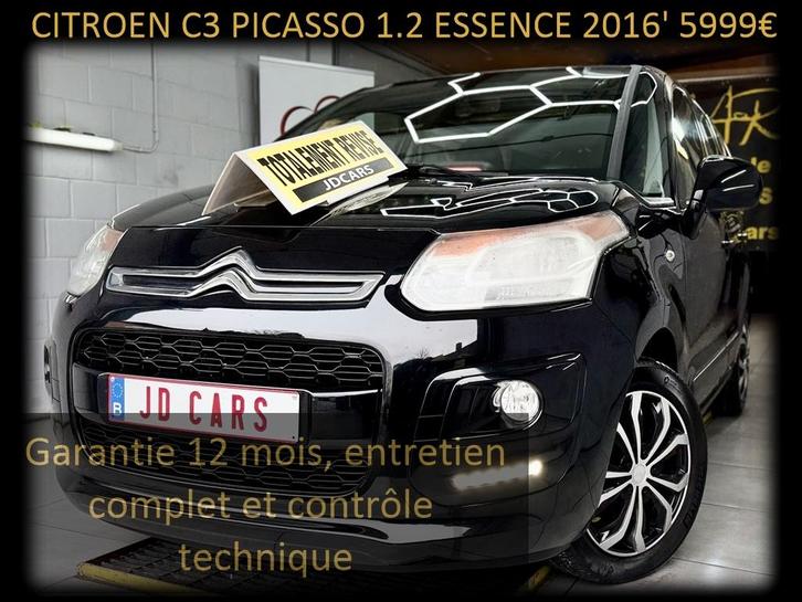 CITROËN C3 PICASSO 1.2 ESSENCE 110‼️GARANTIE 1 AN CTOK‼️, Auto's, Citroën, Bedrijf, Te koop, C3, ABS, Airbags, Airconditioning